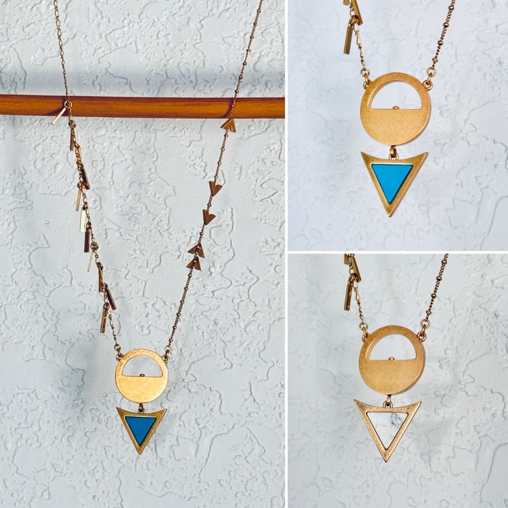 Madewell reversible arrow pendant gold necklace